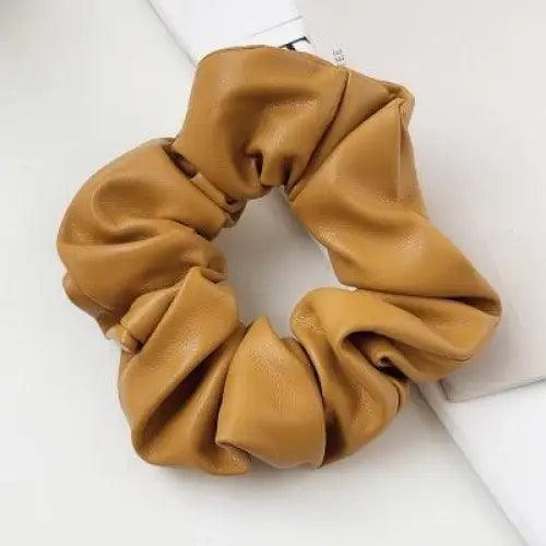 Premium Red PU Leather Ponytail Holders for Women