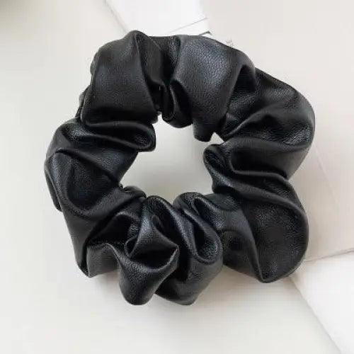 Premium Red PU Leather Ponytail Holders for Women