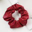 Premium Red PU Leather Ponytail Holders for Women