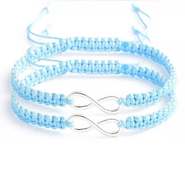 Handmade Infinity Bracelet Set for Couples