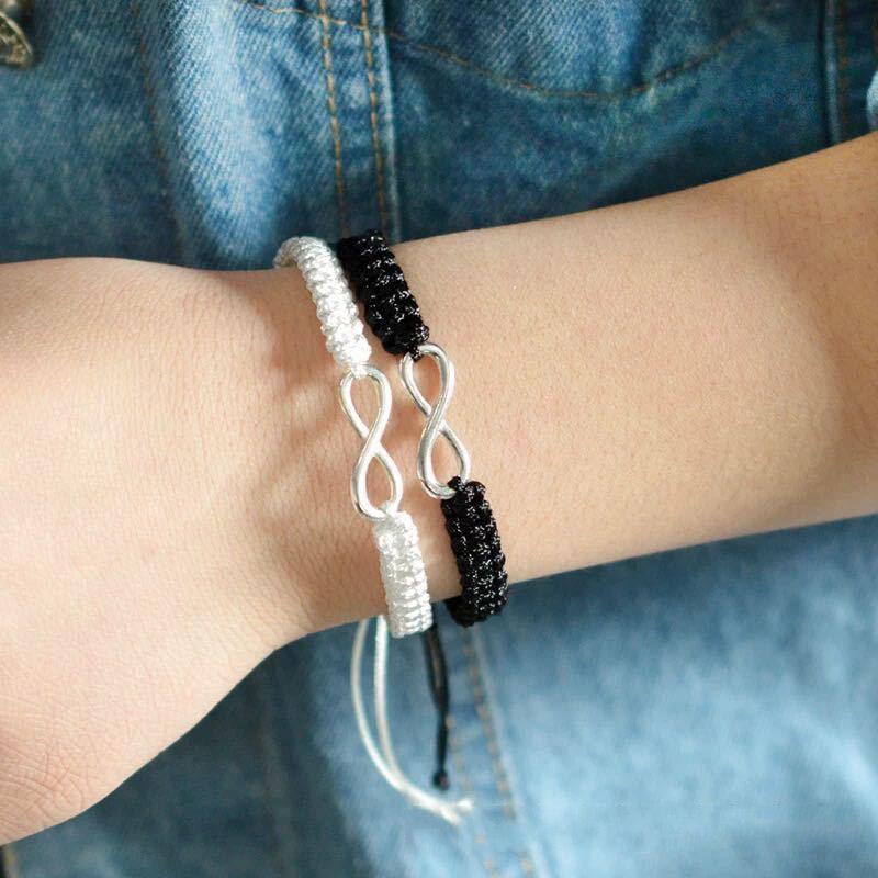 Handmade Infinity Bracelet Set for Couples