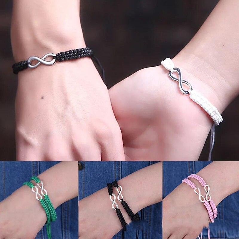 Handmade Infinity Bracelet Set for Couples
