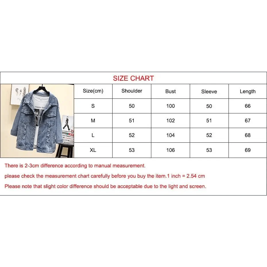 Chaqueta de mezclilla para mujer con parches elegantes