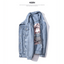 Chaqueta de mezclilla para mujer con parches elegantes