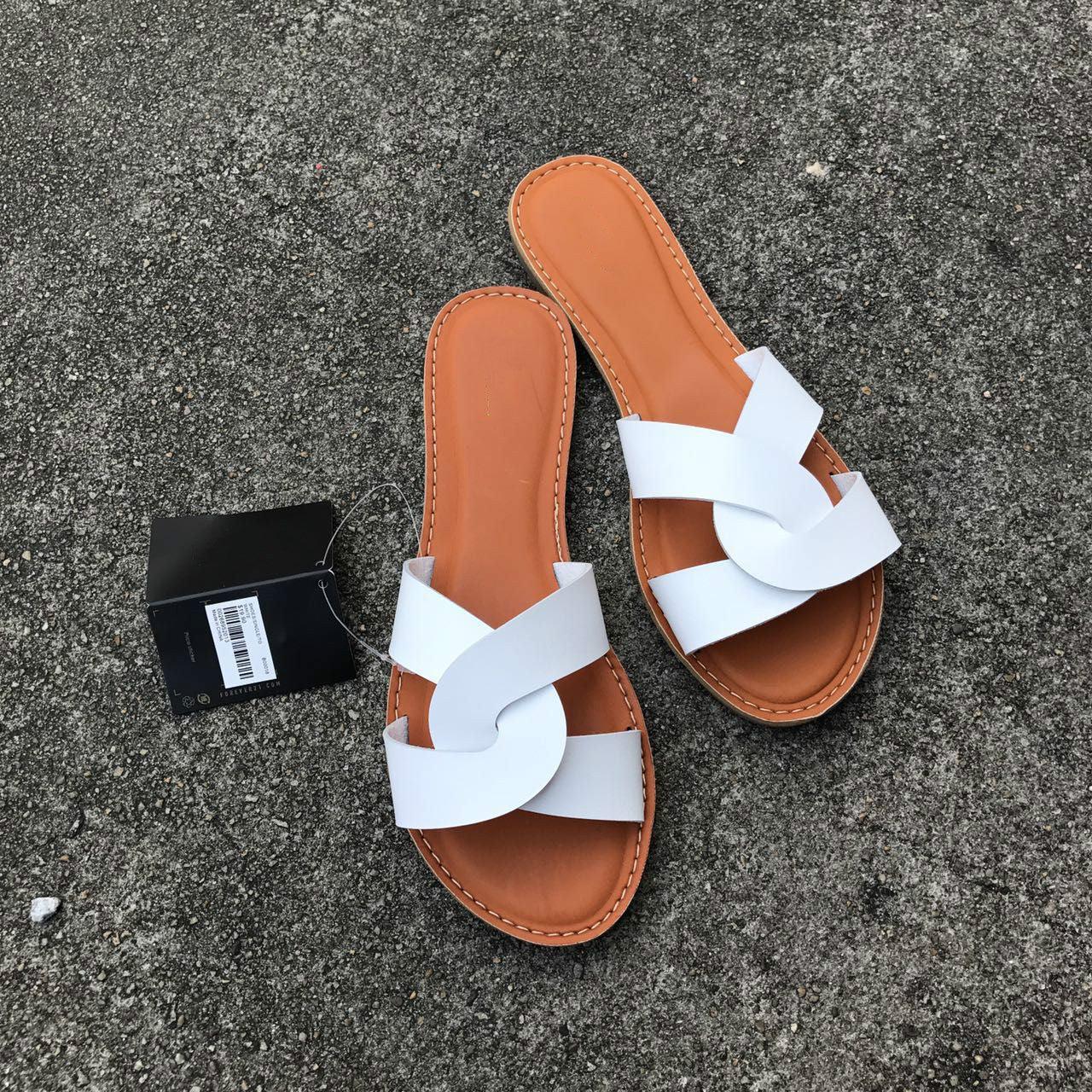 Sandales en cuir à enfiler pour femmes, élégantes, pour l'été