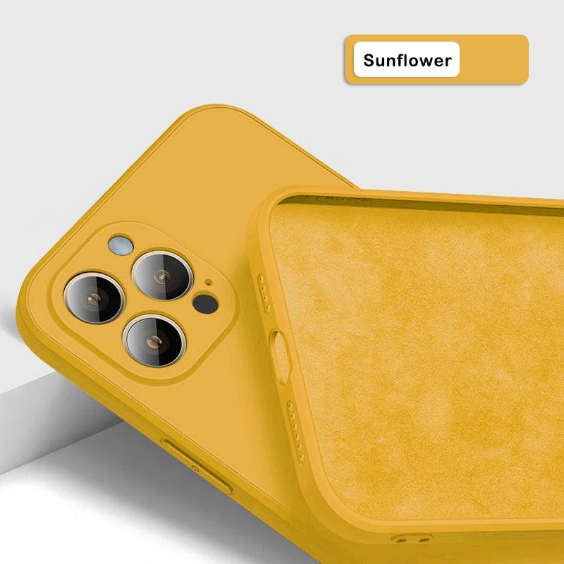 Premium Soft Silicone Square Phone Case for iPhone 14/13 Pro Max