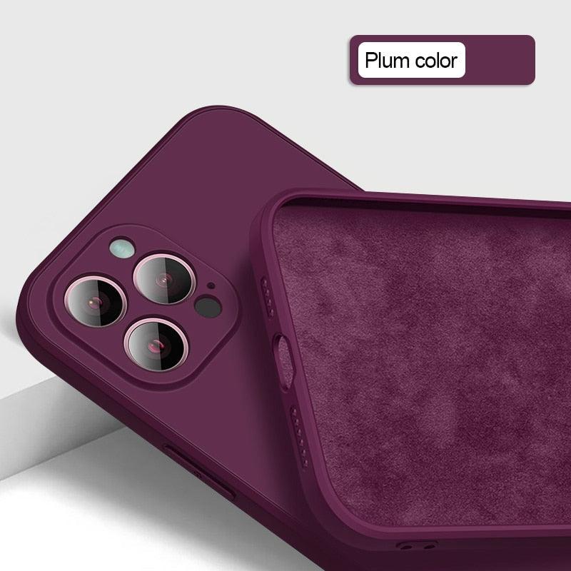Premium Soft Silicone Square Phone Case for iPhone 14/13 Pro Max