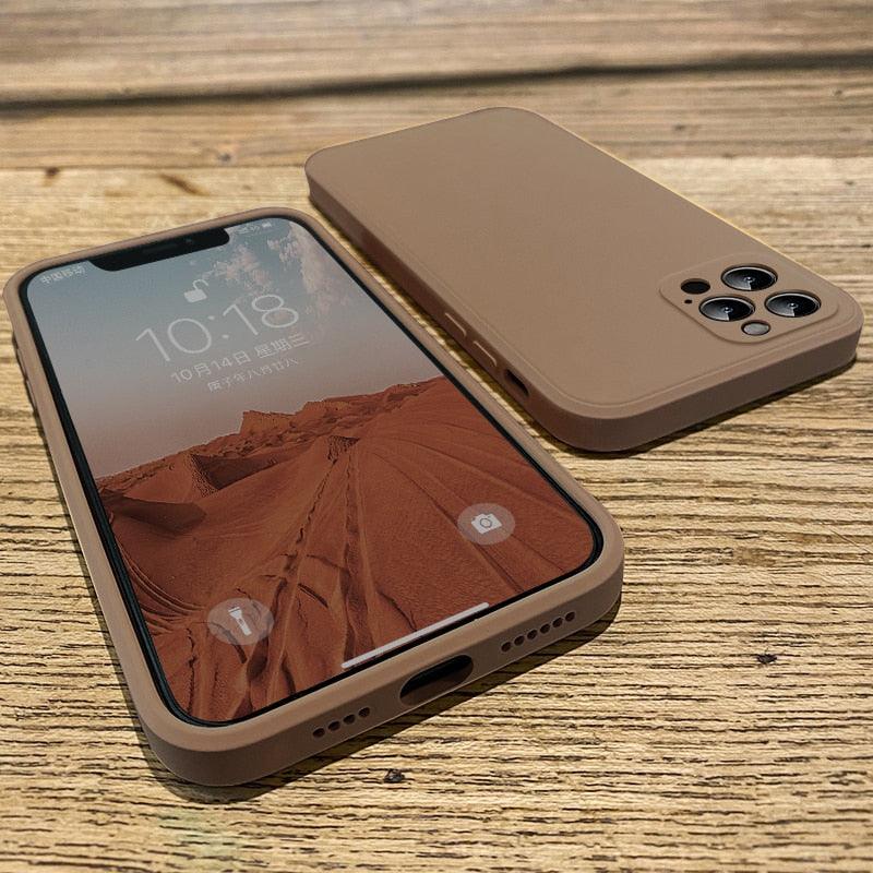Premium Soft Silicone Square Phone Case for iPhone 14/13 Pro Max