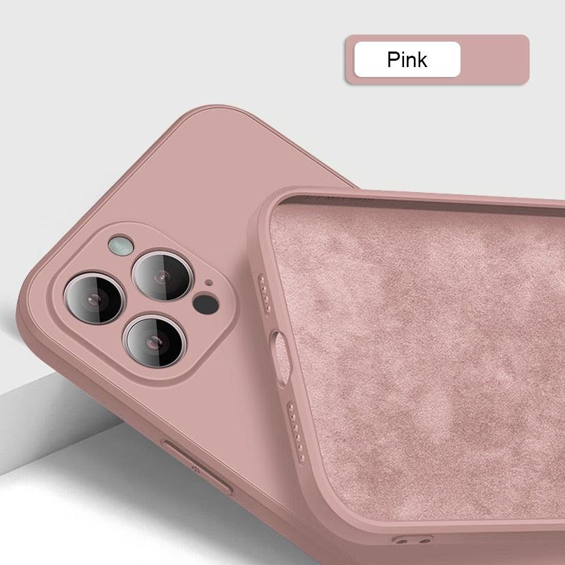 Premium Soft Silicone Square Phone Case for iPhone 14/13 Pro Max