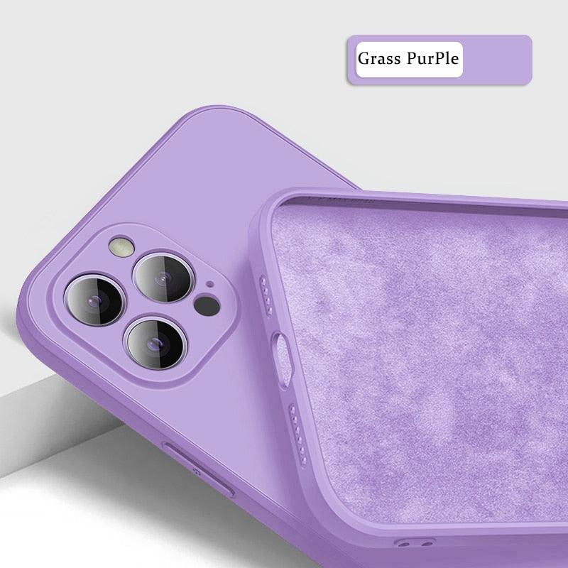 Premium Soft Silicone Square Phone Case for iPhone 14/13 Pro Max