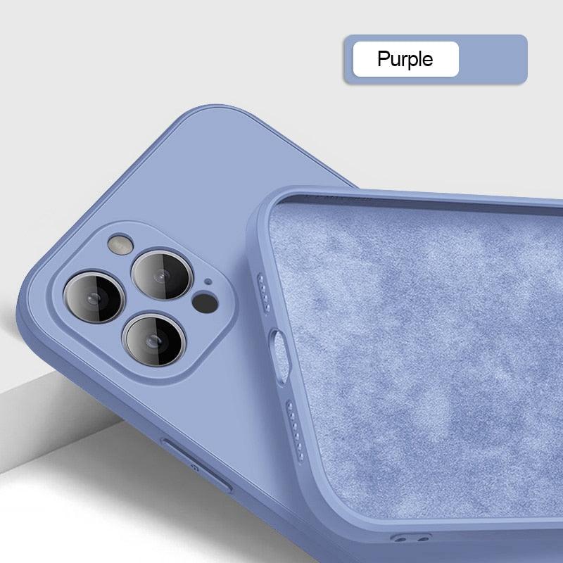 Premium Soft Silicone Square Phone Case for iPhone 14/13 Pro Max