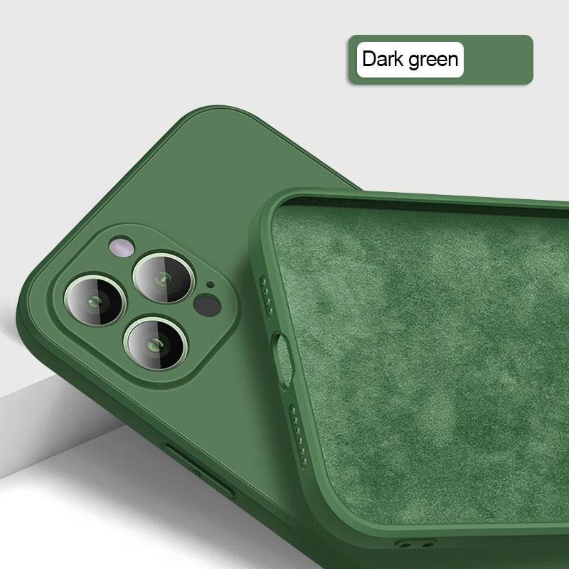 Premium Soft Silicone Square Phone Case for iPhone 14/13 Pro Max