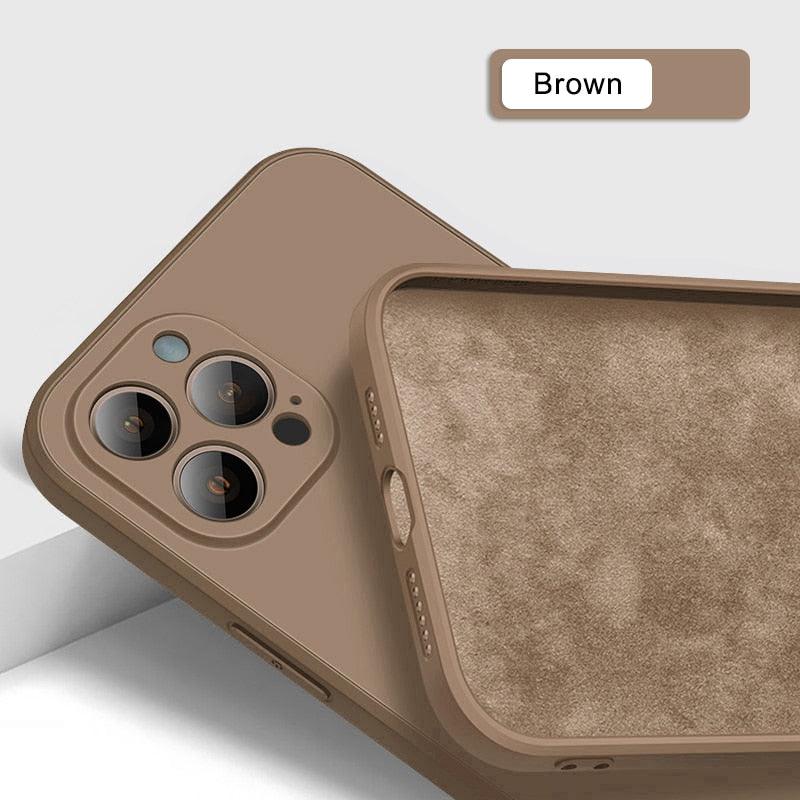 Premium Soft Silicone Square Phone Case for iPhone 14/13 Pro Max