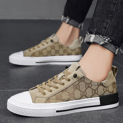 New sports and leisure canvas board shoes, Korean version, low cut, lazy, one foot trendy shoes - Korvel