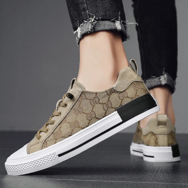 New sports and leisure canvas board shoes, Korean version, low cut, lazy, one foot trendy shoes - Korvel