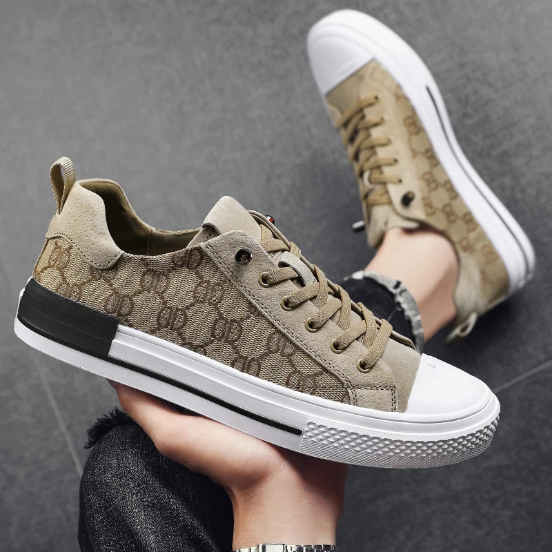 New sports and leisure canvas board shoes, Korean version, low cut, lazy, one foot trendy shoes - Korvel