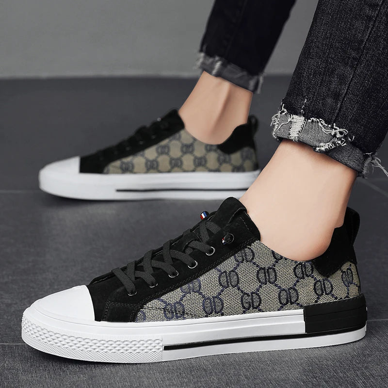 New sports and leisure canvas board shoes, Korean version, low cut, lazy, one foot trendy shoes - Korvel