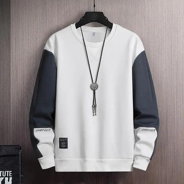 Casual Patchwork Hoodie for Men - Spring & Autumn Style
