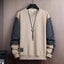 Casual Patchwork Hoodie for Men - Spring & Autumn Style