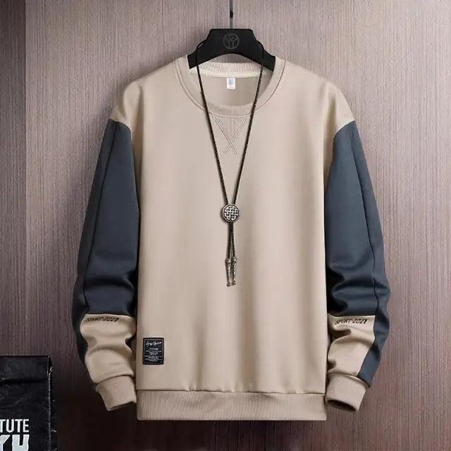Casual Patchwork Hoodie for Men - Spring & Autumn Style