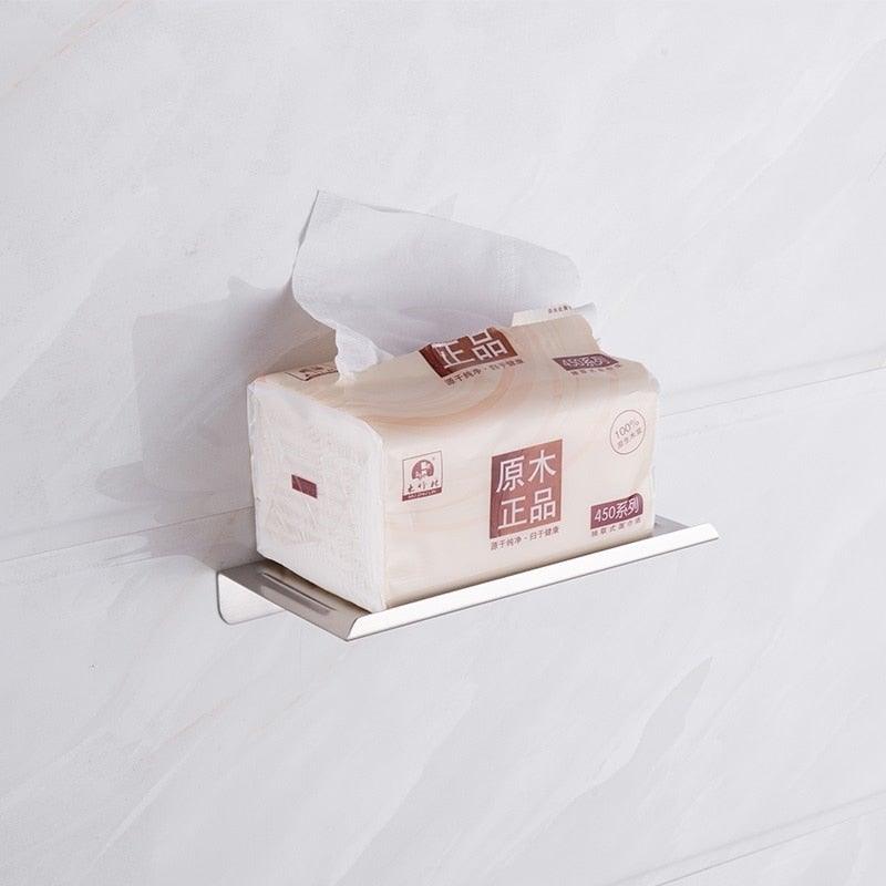 Soporte de Papel Higiénico de Acero Inoxidable Premium con Estante para Teléfono