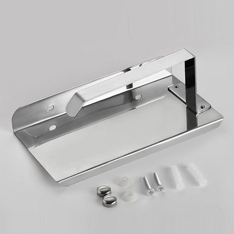 Soporte de Papel Higiénico de Acero Inoxidable Premium con Estante para Teléfono