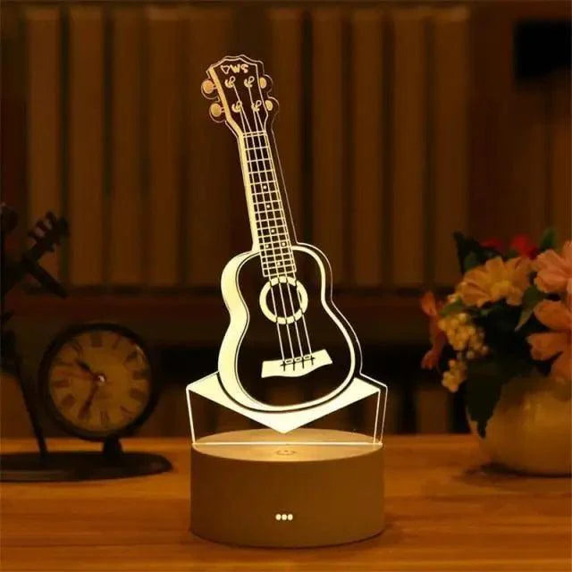 Luz Nocturna LED en Forma de Corazón 3D Romántica de Sterling
