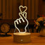 Luz Nocturna LED en Forma de Corazón 3D Romántica de Sterling
