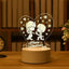 Luz Nocturna LED en Forma de Corazón 3D Romántica de Sterling