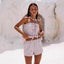Strapless Olive Top and Shorts Set for Summer