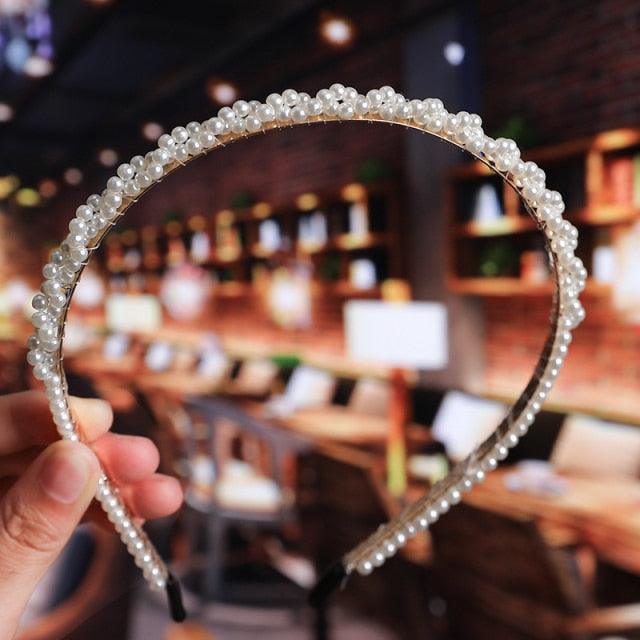 Elegant Handmade Pearl Bow Headband for Women - Perfect for Weddings & Special Occasions - Korvel