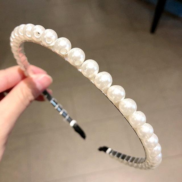 Elegant Handmade Pearl Bow Headband for Women - Perfect for Weddings & Special Occasions - Korvel