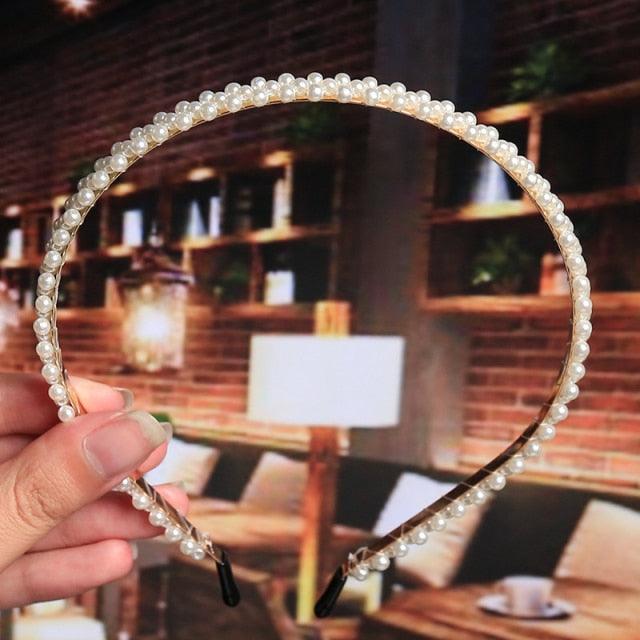 Elegant Handmade Pearl Bow Headband for Women - Perfect for Weddings & Special Occasions - Korvel