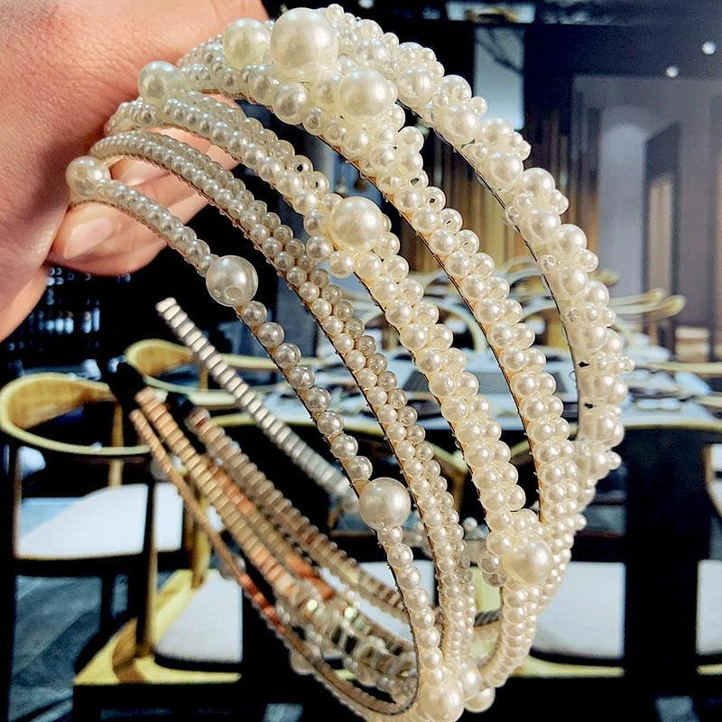 Elegant Handmade Pearl Bow Headband for Women - Perfect for Weddings & Special Occasions - Korvel