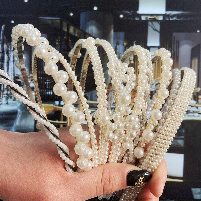 Elegant Handmade Pearl Bow Headband for Women - Perfect for Weddings & Special Occasions - Korvel