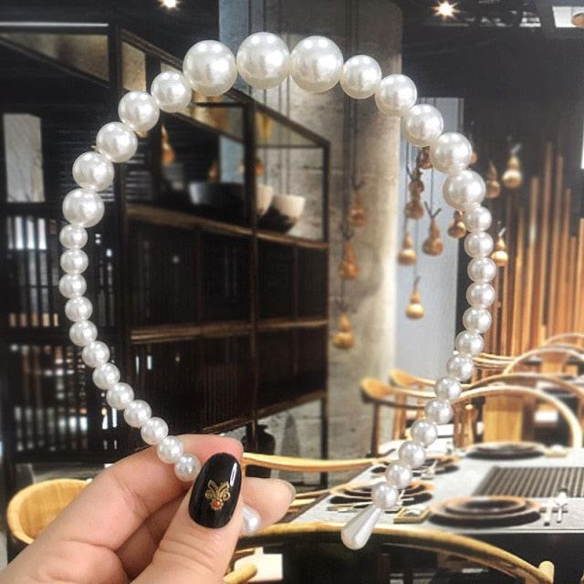 Elegant Handmade Pearl Bow Headband for Women - Perfect for Weddings & Special Occasions - Korvel
