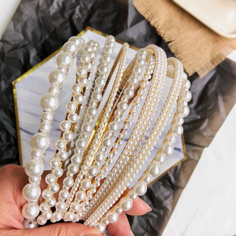 Elegant Handmade Pearl Bow Headband for Women - Perfect for Weddings & Special Occasions - Korvel