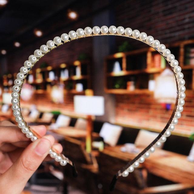 Elegant Handmade Pearl Bow Headband for Women - Perfect for Weddings & Special Occasions - Korvel