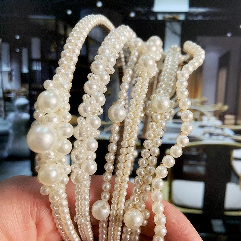 Elegant Handmade Pearl Bow Headband for Women - Perfect for Weddings & Special Occasions - Korvel