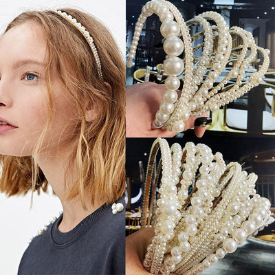 Elegant Handmade Pearl Bow Headband for Women - Perfect for Weddings & Special Occasions - Korvel