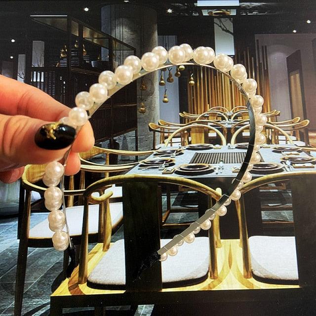 Elegant Handmade Pearl Bow Headband for Women - Perfect for Weddings & Special Occasions - Korvel