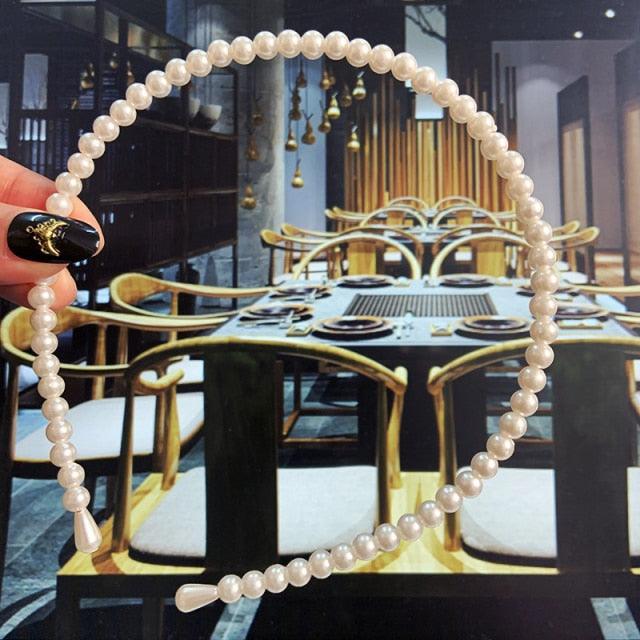 Elegant Handmade Pearl Bow Headband for Women - Perfect for Weddings & Special Occasions - Korvel