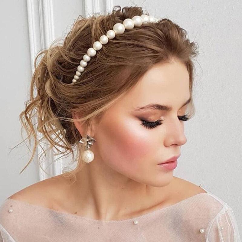 Elegant Handmade Pearl Bow Headband for Women - Perfect for Weddings & Special Occasions - Korvel