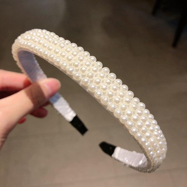 Elegant Handmade Pearl Bow Headband for Women - Perfect for Weddings & Special Occasions - Korvel