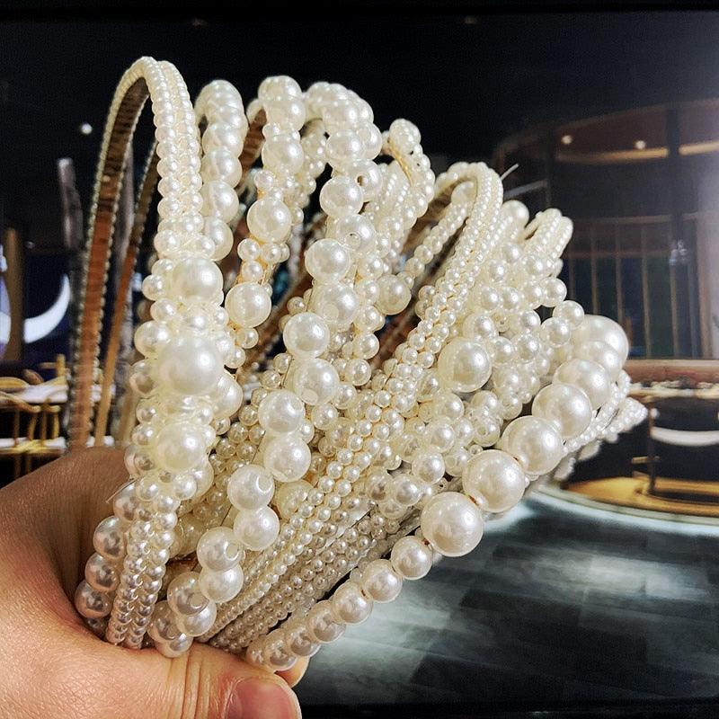 Elegant Handmade Pearl Bow Headband for Women - Perfect for Weddings & Special Occasions - Korvel