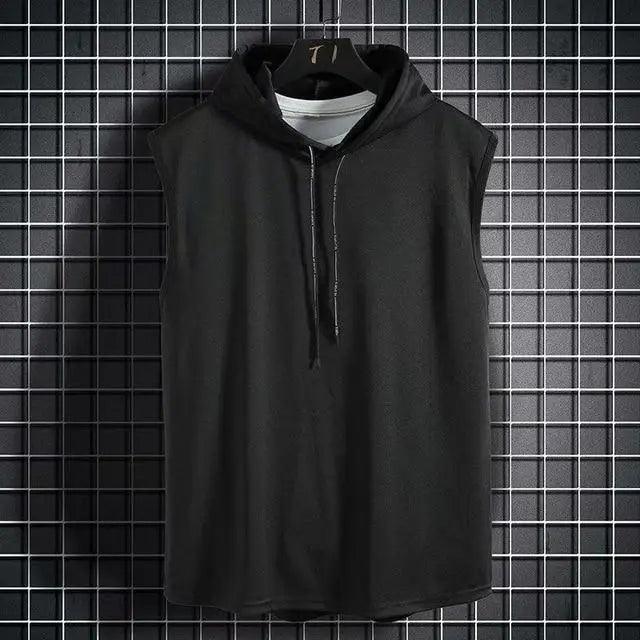 Men's Performance Muscle Hoodie Vest - Sleeveless Gym Tank for Summer Workouts - Korvel