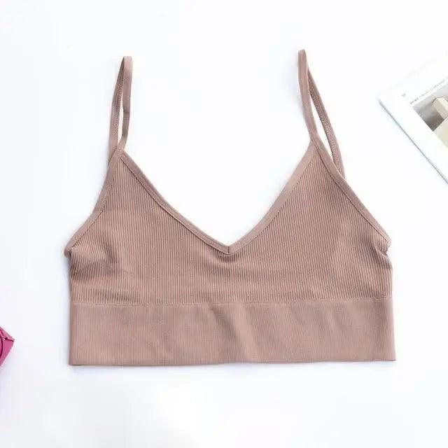 Trendy Open Back Seamless Bra - Comfortable Wire-Free Design