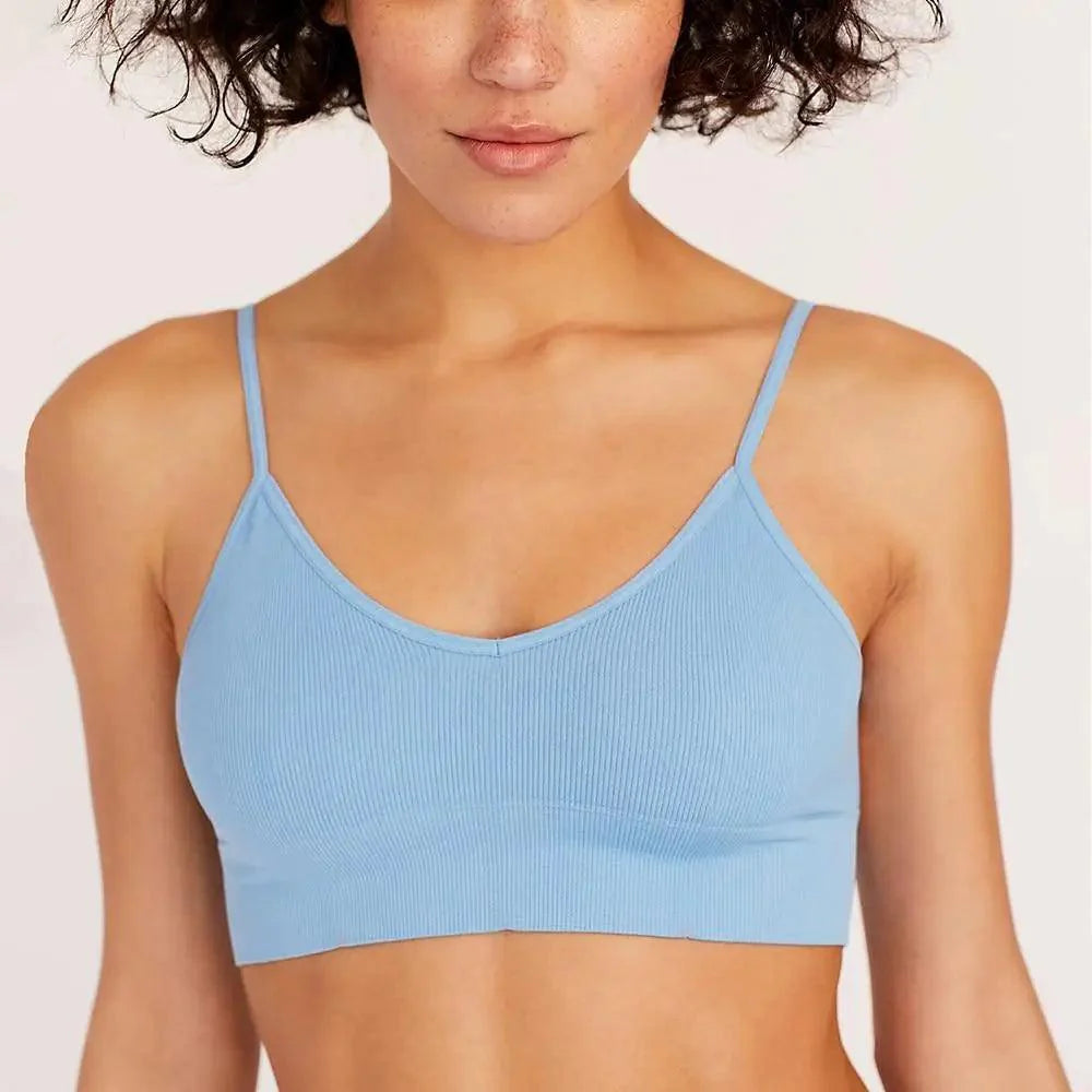 Trendy Open Back Seamless Bra - Comfortable Wire-Free Design