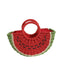 New Watermelon Straw Women Shoulder Bags Luxury Designer Fashion Bohemia Female Crossbody Bag Handmade Cute Fruit Handbag - Korvel