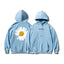 Cozy Oversized Hooded Sweatshirt for Men & Women - Sunflower Print - Korvel